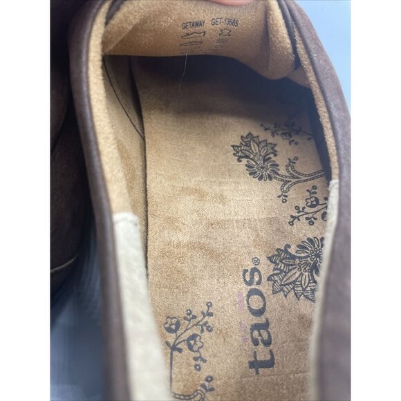 Taos Getaway Womens 10 Shoes Lace Up Brown Oxford Leather Casual Comfort - Picture 5 of 9